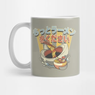 I Need More Ramen Funny Shark Gray by Tobe Fonseca Mug